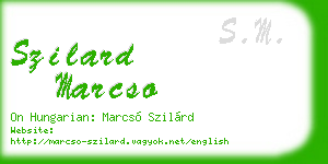szilard marcso business card